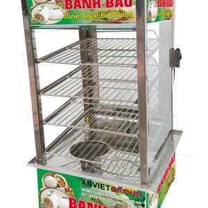 Tủ máy hấp nóng giữ nhiệt trưng bày bảo quản bánh bao mini để bàn An Việt