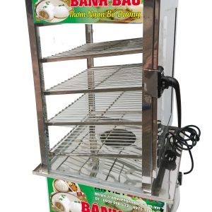 Tủ máy hấp nóng giữ nhiệt trưng bày bảo quản bánh bao mini để bàn An Việt
