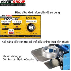 Máy dán ép dập đậy đóng nắp miệng ly cốc hộp Eton D7 An Việt (ET-D7