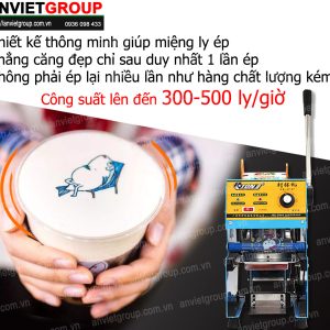 Máy dán ép dập đậy đóng nắp miệng ly cốc hộp Eton D7 An Việt (ET-D7