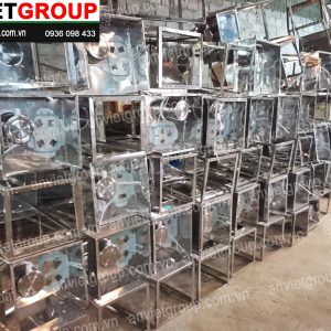 Tủ máy hấp nóng giữ nhiệt trưng bày bảo quản bánh bao mini để bàn An Việt