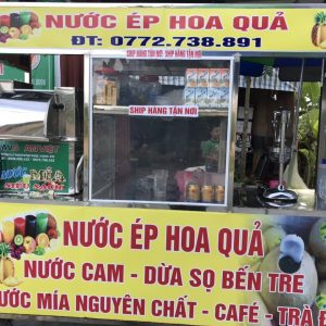Xe bán hàng nước ép trái cây cà phê trà sữa An Việt