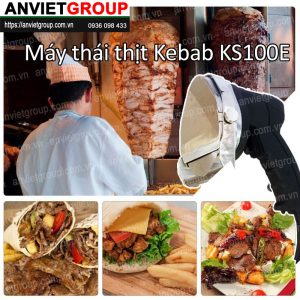 Máy dao cắt thái thịt nướng bánh mì Doner Kebab Thổ Nhĩ Kỳ KS100E An Việt 14 Máy dao cắt thái thịt nướng Doner Kebab Thổ Nhĩ Kỳ KS100E An Việt
