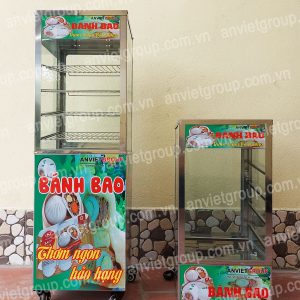 Tủ máy hấp nóng giữ nhiệt trưng bày bảo quản bánh bao
