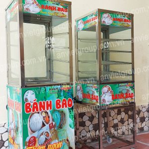 Tủ máy hấp nóng giữ nhiệt trưng bày bảo quản bánh bao