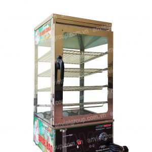 Tủ máy hấp nóng giữ nhiệt trưng bày bảo quản bánh bao mini để bàn An Việt