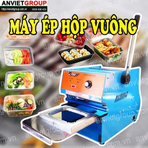 Máy dán ép dập đậy đóng nắp miệng hộp Eton An Việt