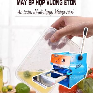 Máy dán ép dập đậy đóng nắp miệng hộp Eton An Việt