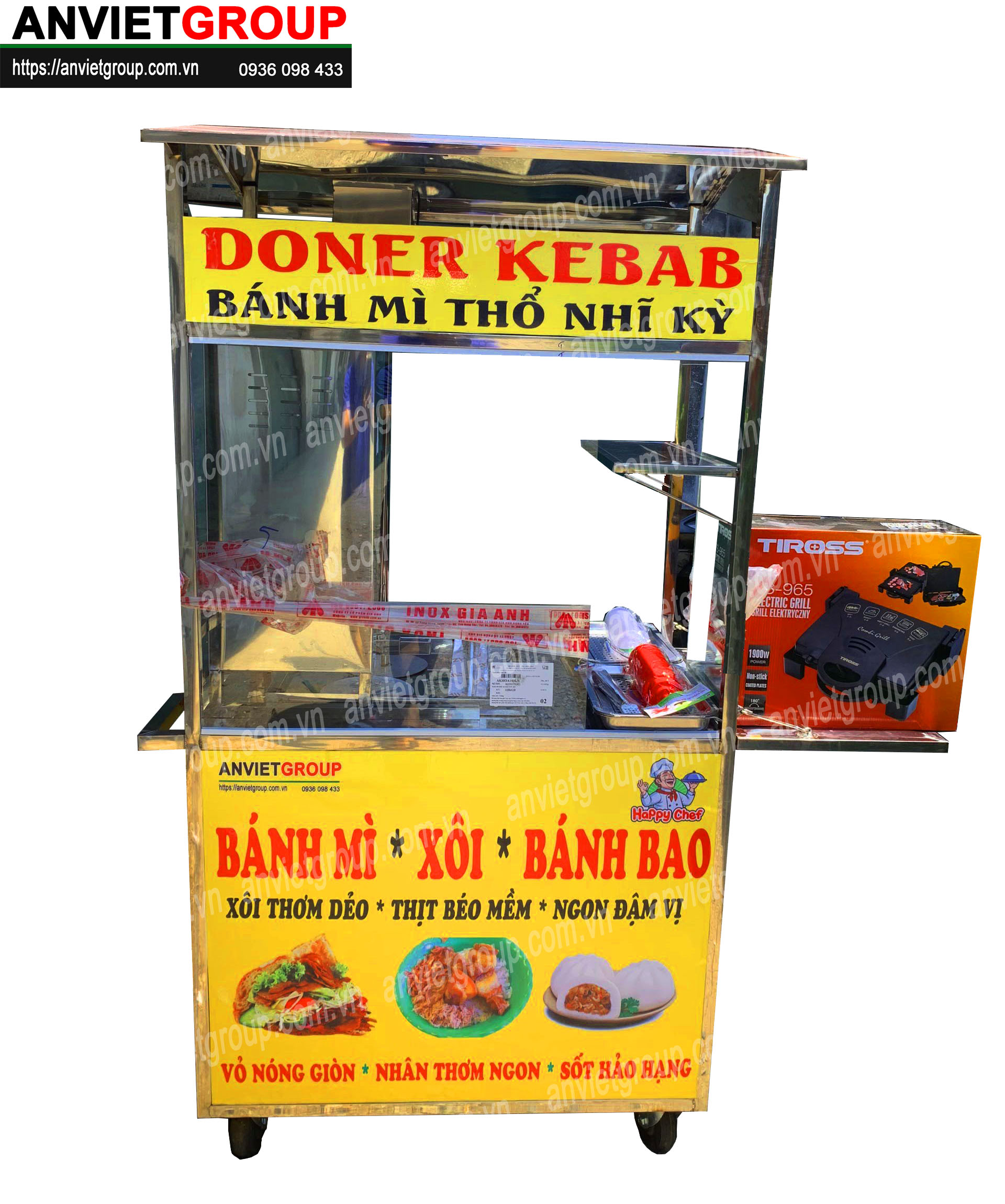 BM10_1 Xe bánh mì thịt nướng Thổ Nhĩ Kỳ An VIệt