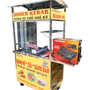 Xe bánh mì thịt nướng thổ nhĩ kỳ Doner Kebab 90cm An Việt - BM902T 34 Xe bánh mì thịt nướng Thổ Nhĩ Kỳ An VIệt