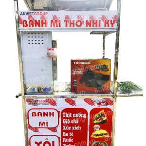 Xe bánh mì thịt nướng thổ nhĩ kỳ Doner Kebab 90cm An Việt - BM902T 31 Xe bánh mì thịt nướng Thổ Nhĩ Kỳ An VIệt