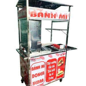 Xe bánh mì thịt nướng thổ nhĩ kỳ Doner Kebab 90cm An Việt - BM902T 30 Xe bánh mì thịt nướng Thổ Nhĩ Kỳ An VIệt