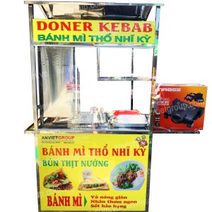 Xe bánh mì thịt nướng thổ nhĩ kỳ Doner Kebab 90cm An Việt - BM902T 28 Xe bánh mì thịt nướng Thổ Nhĩ Kỳ An VIệt