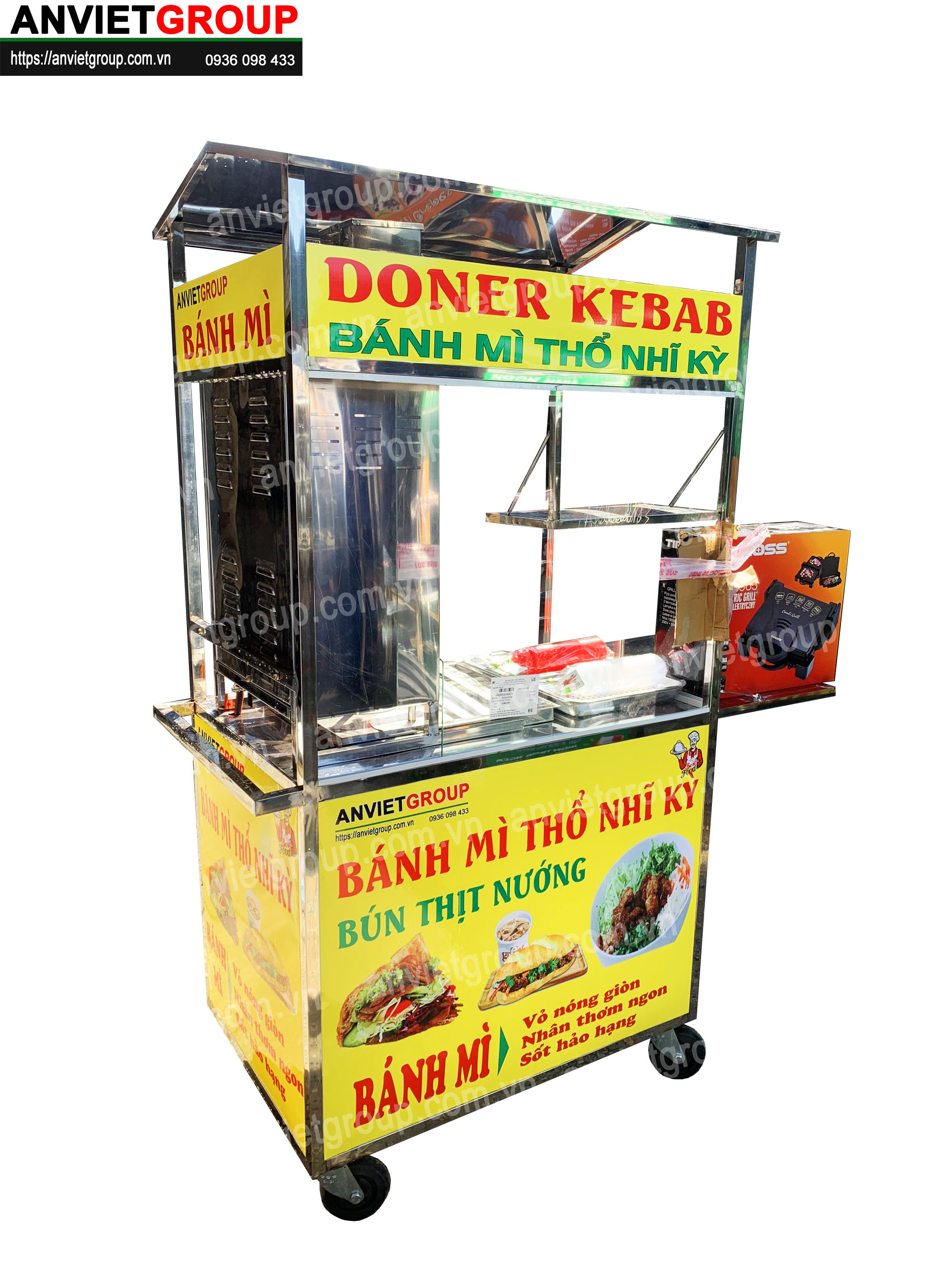 BM13_2 Xe bánh mì thịt nướng Thổ Nhĩ Kỳ An VIệt