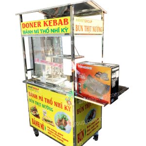 Xe bánh mì thịt nướng thổ nhĩ kỳ Doner Kebab 90cm An Việt - BM902T 26 Xe bánh mì thịt nướng Thổ Nhĩ Kỳ An VIệt