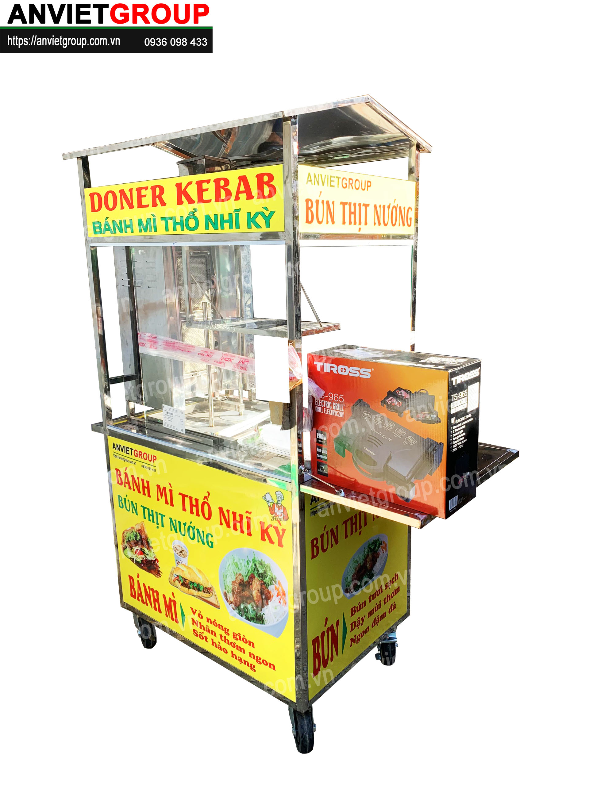 BM13_3 Xe bánh mì thịt nướng Thổ Nhĩ Kỳ An VIệt