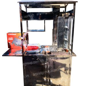 Xe bánh mì thịt nướng thổ nhĩ kỳ Doner Kebab 90cm An Việt - BM902T 25 Xe bánh mì thịt nướng Thổ Nhĩ Kỳ An VIệt