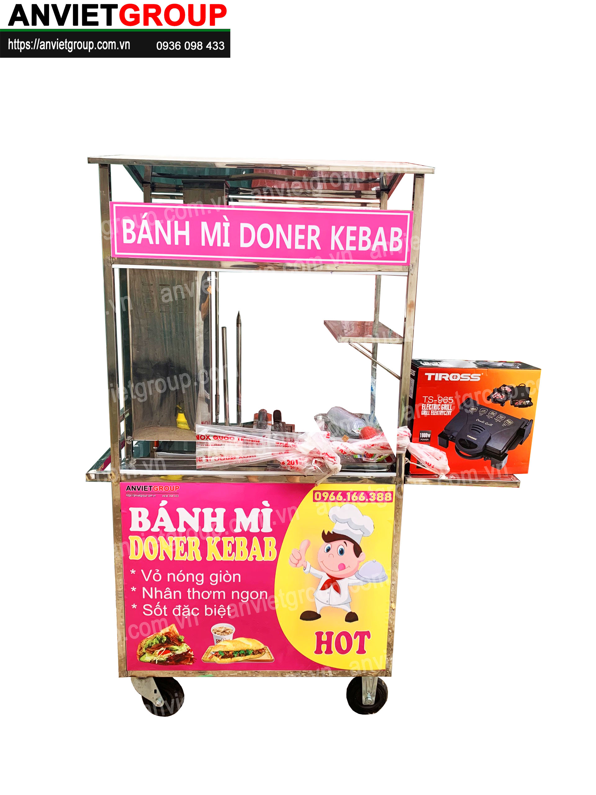 BM15_1 Xe bánh mì thịt nướng Thổ Nhĩ Kỳ An VIệt