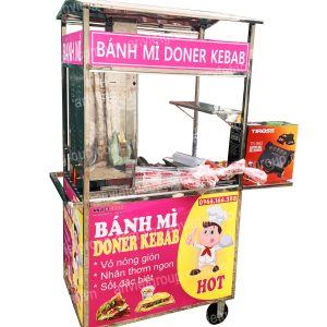 Xe bánh mì thịt nướng thổ nhĩ kỳ Doner Kebab 90cm An Việt - BM902T 22 Xe bánh mì thịt nướng Thổ Nhĩ Kỳ An VIệt