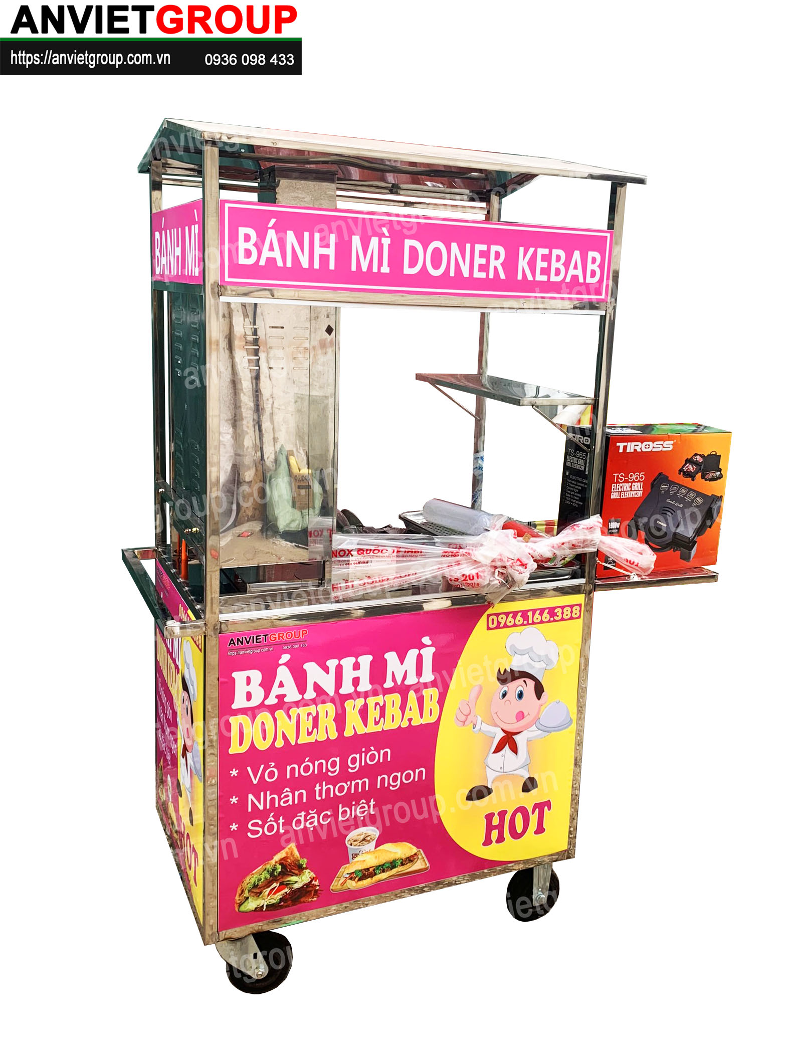 BM15_3 Xe bánh mì thịt nướng Thổ Nhĩ Kỳ An VIệt