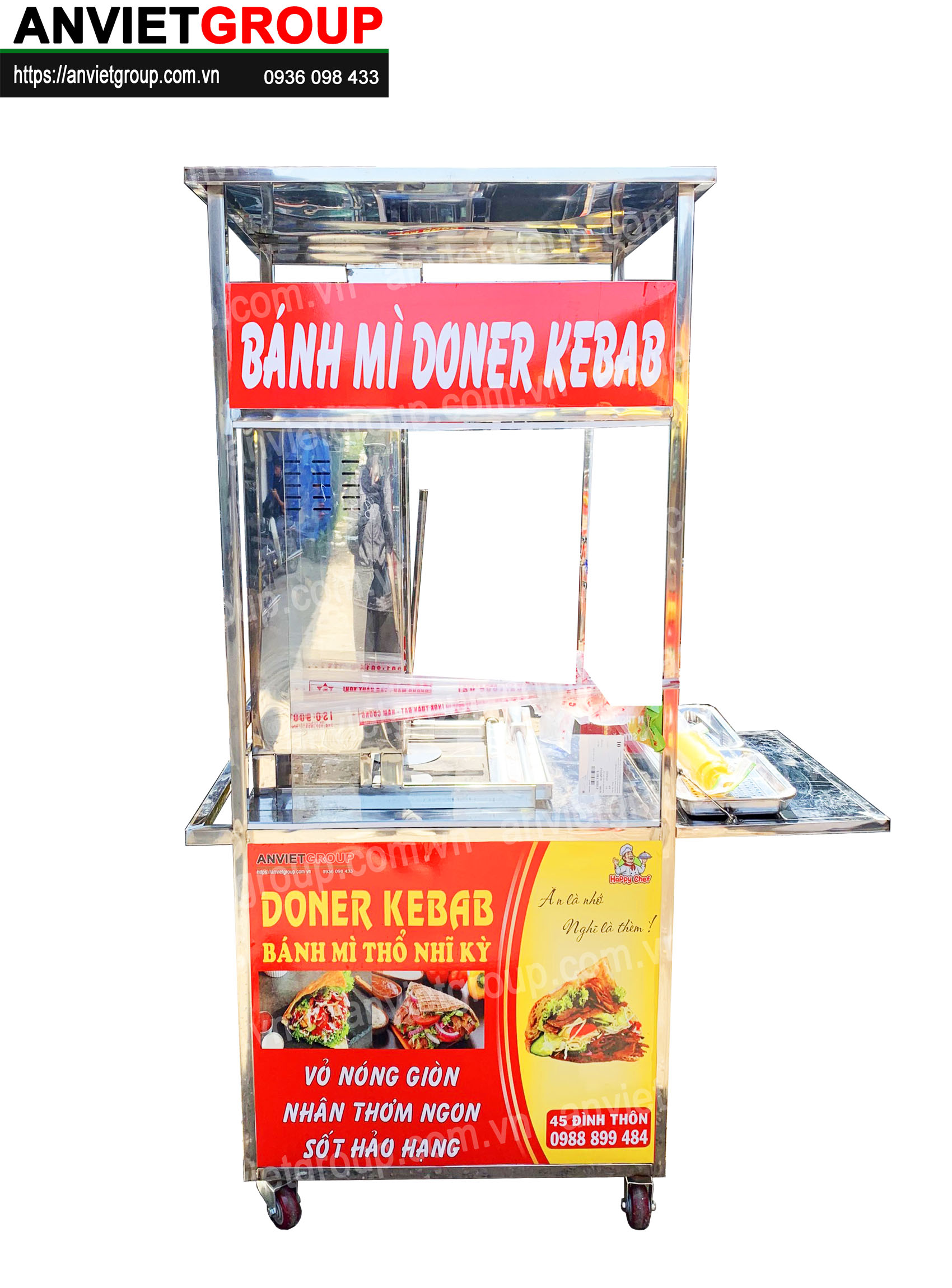 BM17_1 Xe bánh mì thịt nướng Thổ Nhĩ Kỳ An VIệt