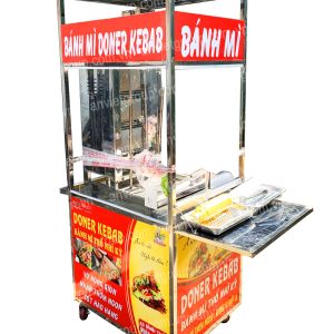 Xe bánh mì thịt nướng thổ nhĩ kỳ Doner Kebab 90cm An Việt - BM902T 16 Xe bánh mì thịt nướng Thổ Nhĩ Kỳ An VIệt