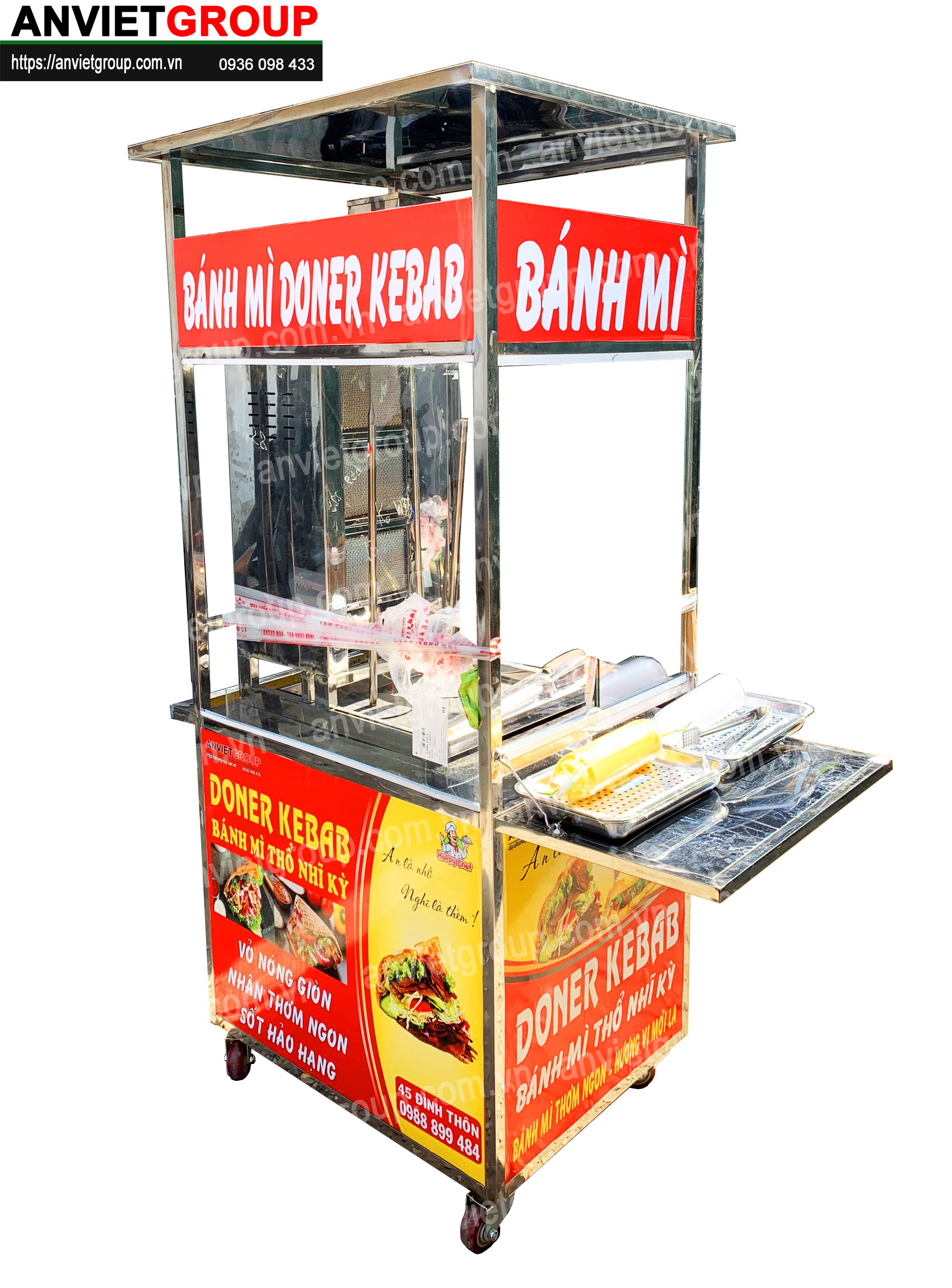 BM17_2 Xe bánh mì thịt nướng Thổ Nhĩ Kỳ An VIệt