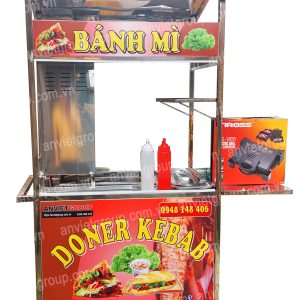 Xe bánh mì thịt nướng thổ nhĩ kỳ Doner Kebab 90cm An Việt - BM902T 9 Xe bánh mì thịt nướng Thổ Nhĩ Kỳ An VIệt