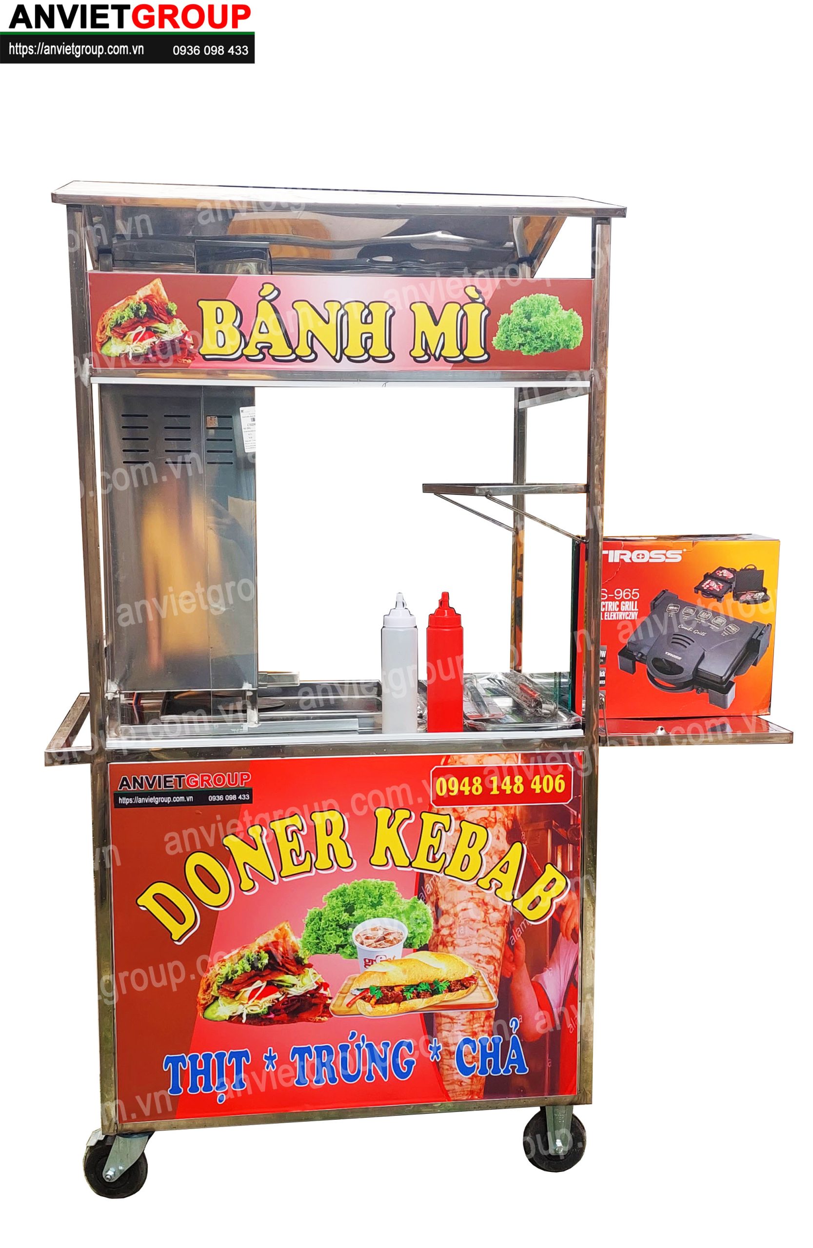 BM19_1 Xe bánh mì thịt nướng Thổ Nhĩ Kỳ An VIệt