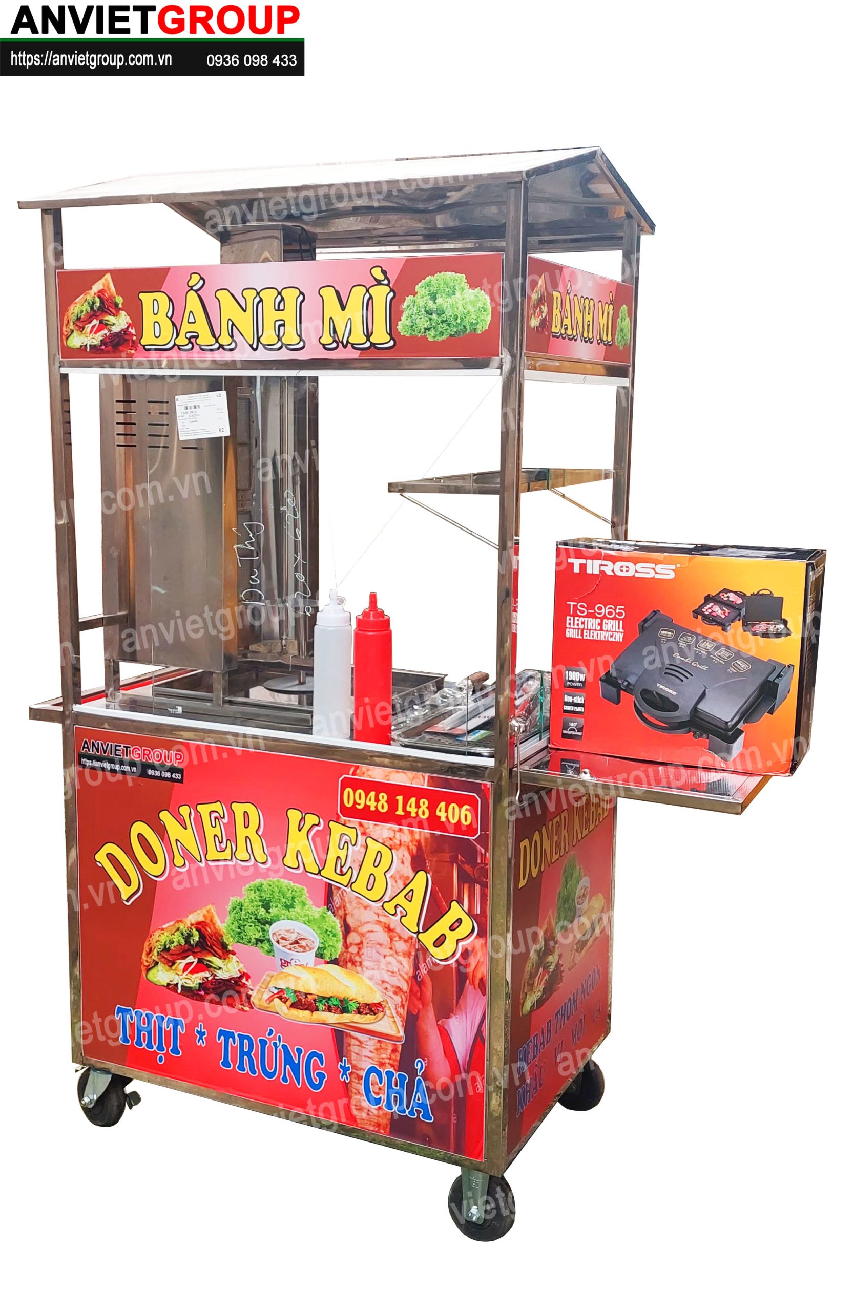 BM19_2 Xe bánh mì thịt nướng Thổ Nhĩ Kỳ An VIệt