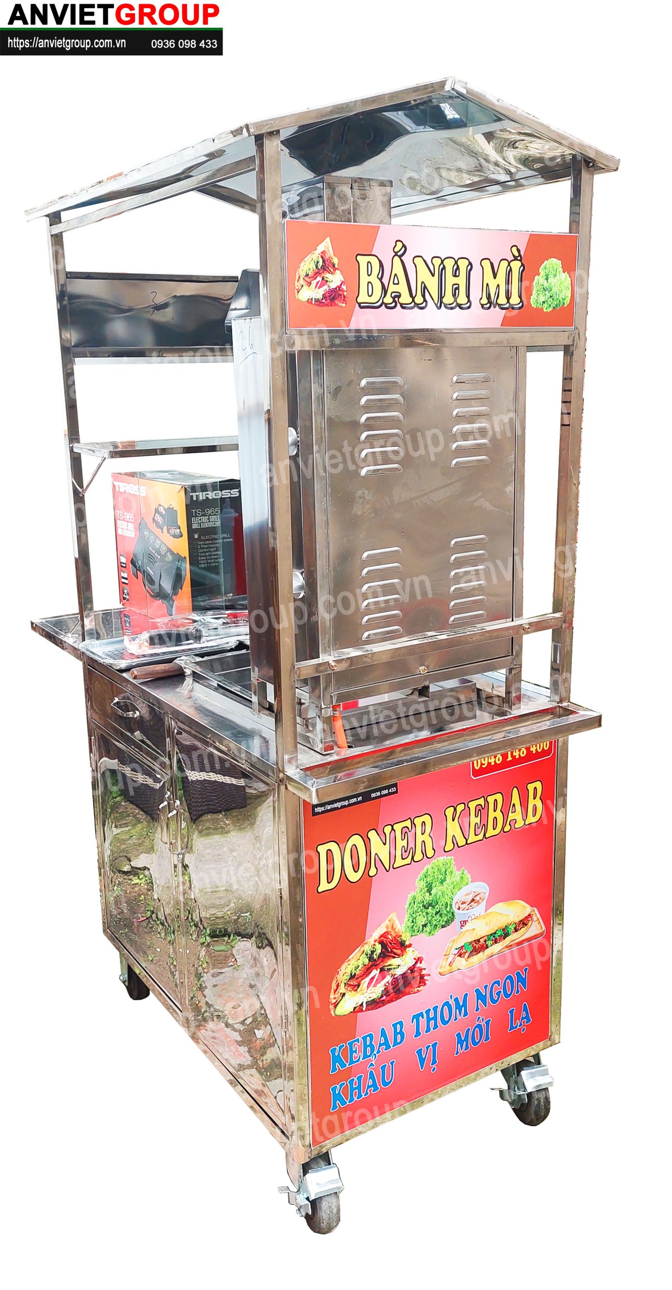 BM19_3 Xe bánh mì thịt nướng Thổ Nhĩ Kỳ An VIệt