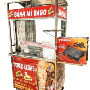 Xe bánh mì thịt nướng thổ nhĩ kỳ Doner Kebab 90cm An Việt - BM902T 47 Xe bánh mì thịt nướng Thổ Nhĩ Kỳ An VIệt