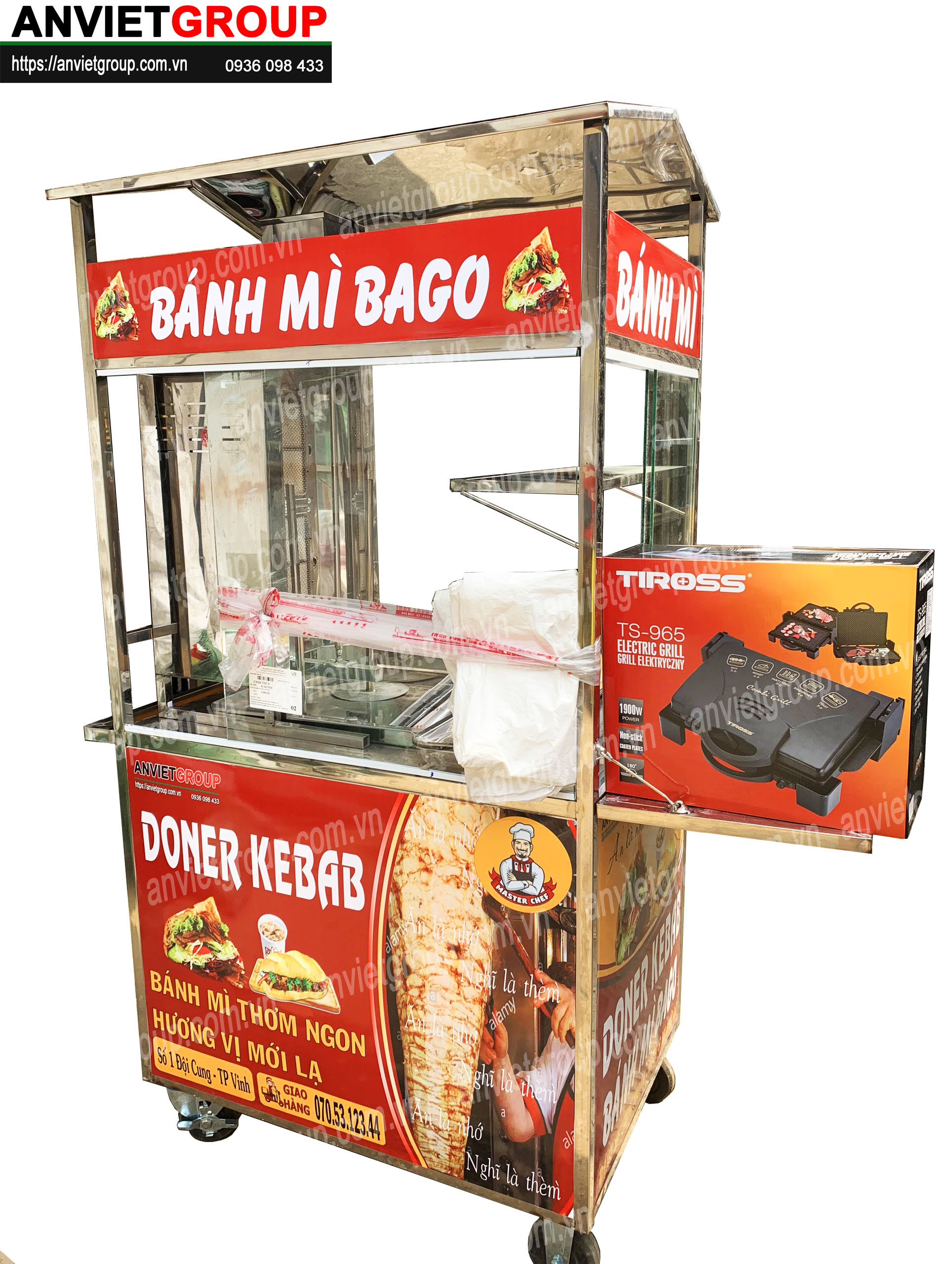 BM1_2 Xe bánh mì thịt nướng Thổ Nhĩ Kỳ An VIệt