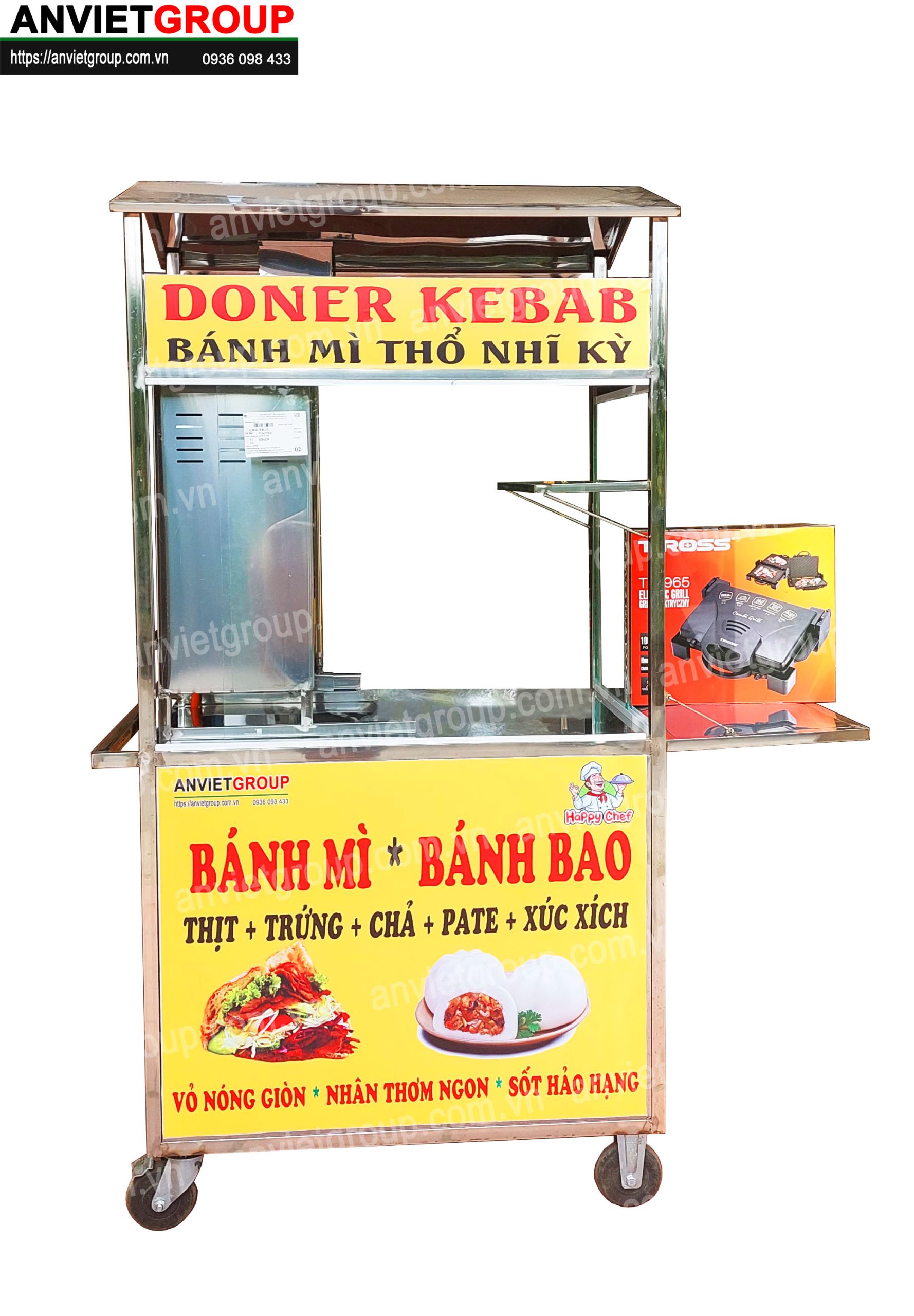 BM20_1 Xe bánh mì thịt nướng Thổ Nhĩ Kỳ An VIệt