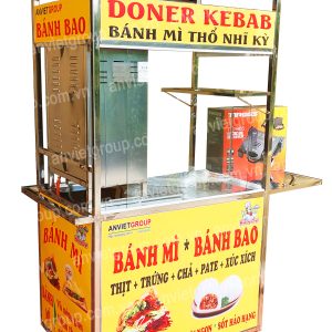 Xe bánh mì thịt nướng thổ nhĩ kỳ Doner Kebab 90cm An Việt - BM902T 5 Xe bánh mì thịt nướng Thổ Nhĩ Kỳ An VIệt