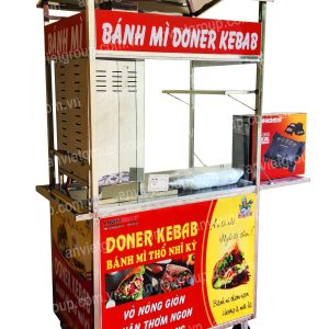 Xe bánh mì thịt nướng thổ nhĩ kỳ Doner Kebab 90cm An Việt - BM902T 2 Xe bánh mì thịt nướng Thổ Nhĩ Kỳ An VIệt