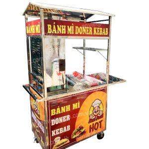 Xe bánh mì thịt nướng thổ nhĩ kỳ Doner Kebab 90cm An Việt - BM902T 44 Xe bánh mì thịt nướng Thổ Nhĩ Kỳ An VIệt