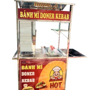 Xe bánh mì thịt nướng thổ nhĩ kỳ Doner Kebab 90cm An Việt - BM902T 43 Xe bánh mì thịt nướng Thổ Nhĩ Kỳ An VIệt