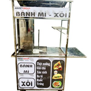 Xe bánh mì thịt nướng thổ nhĩ kỳ Doner Kebab 90cm An Việt - BM902T 42 Xe bánh mì thịt nướng Thổ Nhĩ Kỳ An VIệt