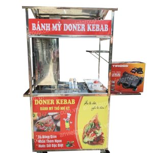 Xe bánh mì thịt nướng thổ nhĩ kỳ Doner Kebab 90cm An Việt - BM902T 39 Xe bánh mì thịt nướng Thổ Nhĩ Kỳ An VIệt