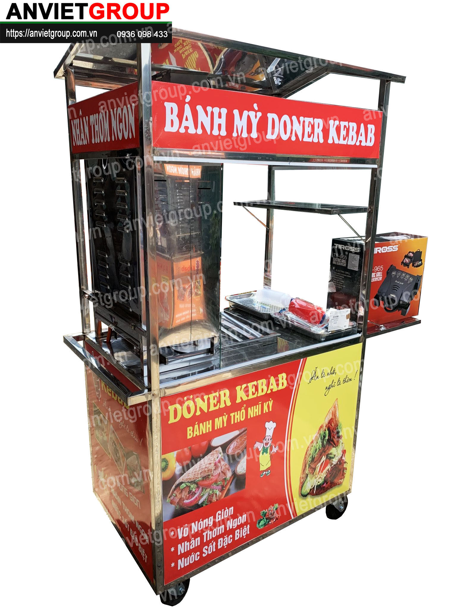 BM9_3 Xe bánh mì thịt nướng Thổ Nhĩ Kỳ An VIệt