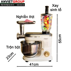 Máy đánh trứng trộn bột xay sinh tố đùn thịt đa năng 6 lít ( 6L ) 3 trong 1 An Việt All in One - RC6L3N 2 RC6L3N 13