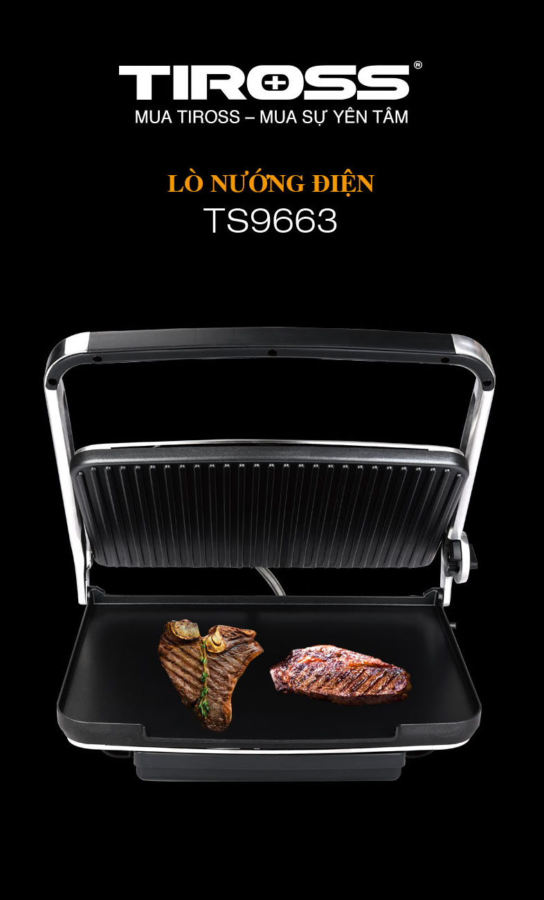 Máy kẹp nướng bánh mì bán công nghiệp TS9663 An Việt Máy kẹp nướng bánh mì bán công nghiệp TS9663 An Việt