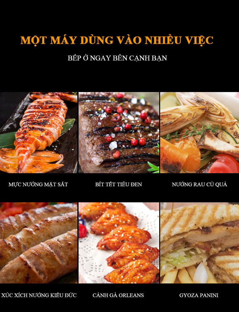 Máy kẹp nướng bánh mì bán công nghiệp TS9663 An Việt Máy kẹp nướng bánh mì bán công nghiệp TS9663 An Việt