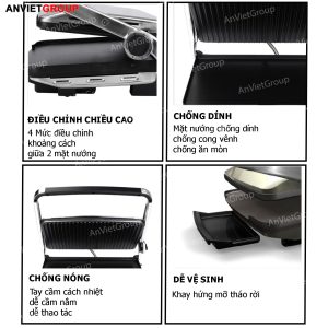 Máy kẹp nướng bánh mì bán công nghiệp đa năng TIROSS TS-9663 An Việt 3 Máy kẹp nướng bánh mì bán công nghiệp TS9663 An Việt